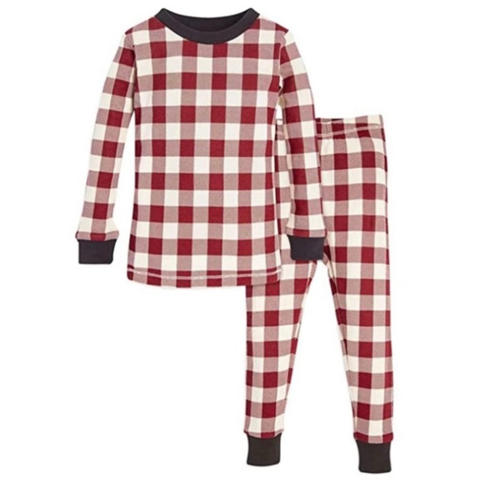 NWT - Burt's Bees Baby Buffalo Check Pajamas